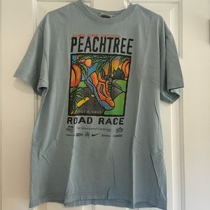 Vintage 2001 Atlanta Peachtree Road Race Tee Shirt Size Large